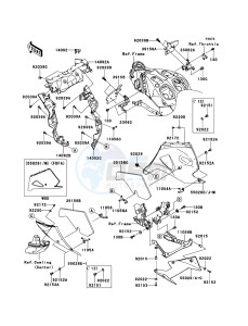 ZZR1400_ABS ZX1400FDF FR GB XX (EU ME A(FRICA) drawing Cowling Lowers