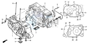 TRX350FE FOURTRAX 350 4X4ES drawing CRANKCASE