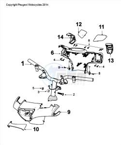 DJANGO 50 4T SPORT drawing HANDLEBARS