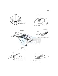 NINJA 300 ABS EX300BGF XX (EU ME A(FRICA) drawing Decals(Gray)