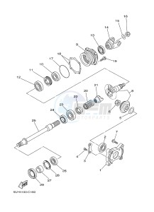 YFM350FWA YFM350DE GRIZZLY 350 4WD (1NSD 1NSE 1NSF) drawing MIDDLE DRIVE GEAR