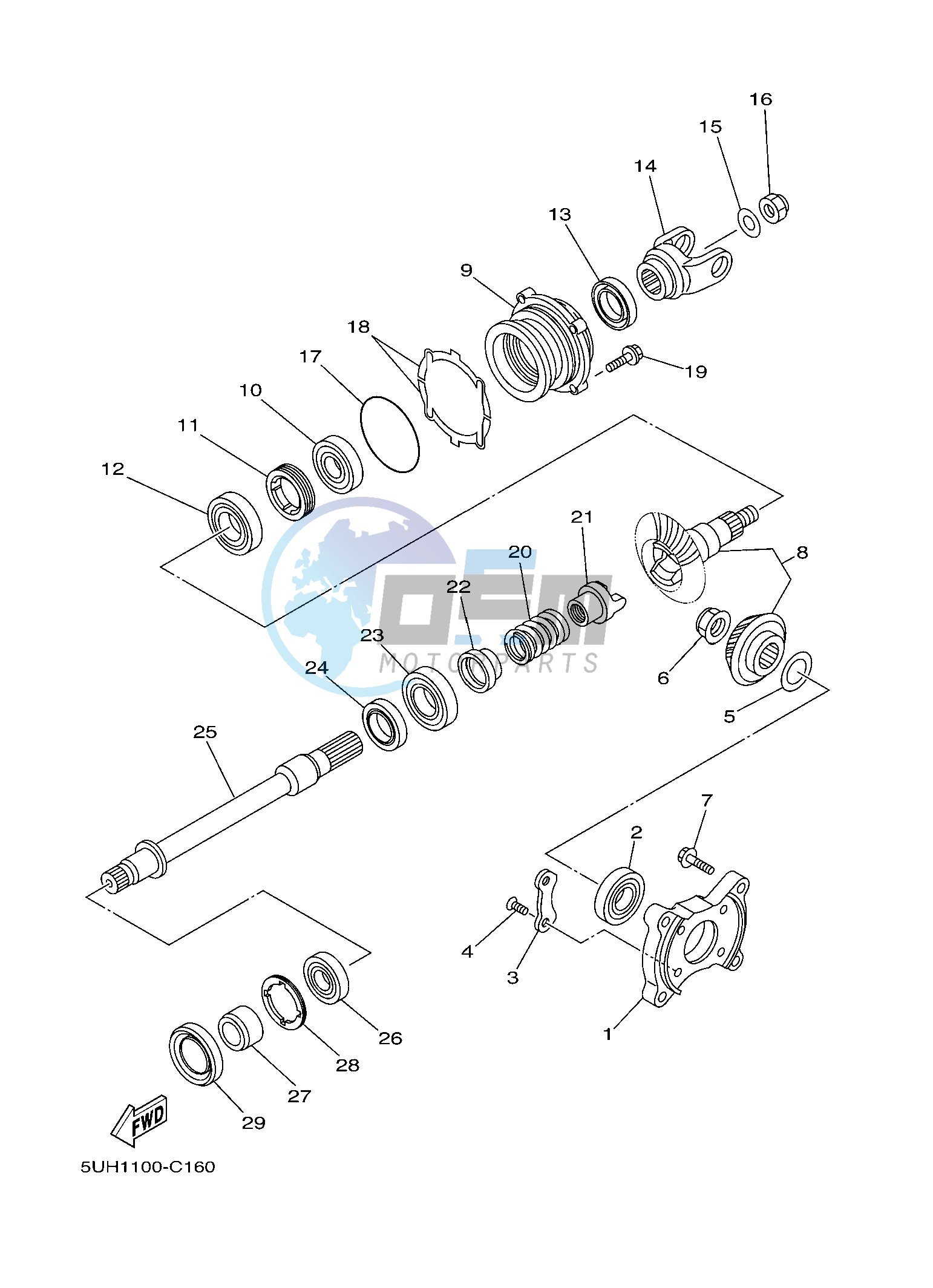 MIDDLE DRIVE GEAR