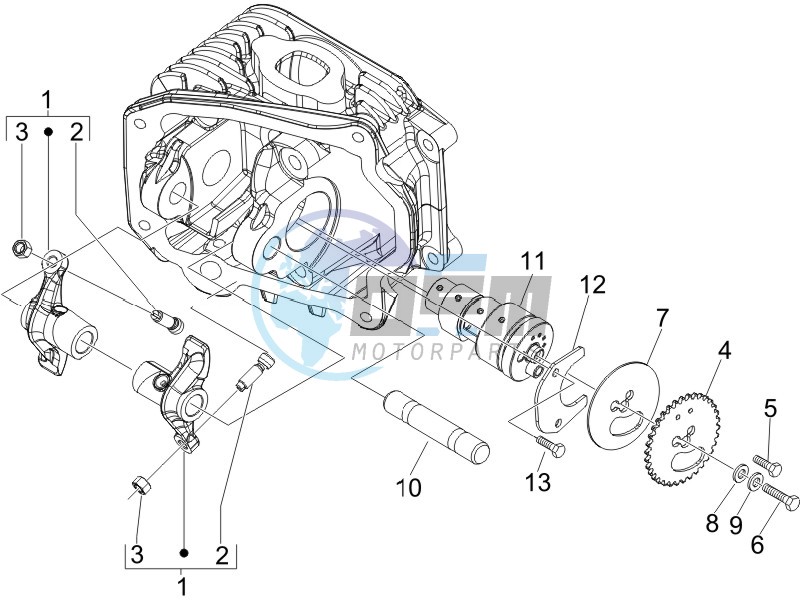 Camshaft - Rocking levers support unit