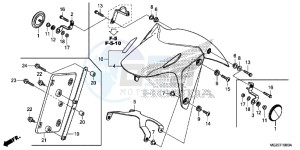 CB500FAD CB500F ABS Continue » UK - (E) drawing FRONT FENDER