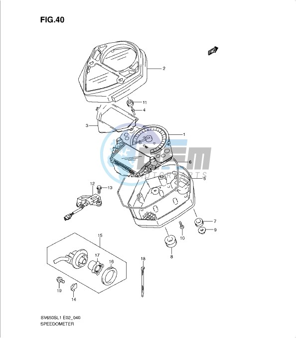 SPEEDOMETER (SV650SAL1 E24)