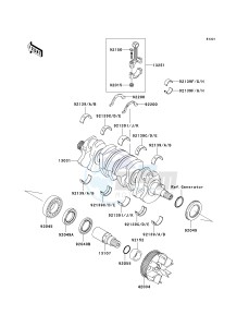 JT 1500 B [ULTRA 250X] (B7F-B8F) B7F drawing CRANKSHAFT