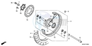 VT750CA9 Ireland - (EK / MME ST) drawing FRONT WHEEL