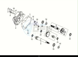 JET 14 50 (XC05W2-EU) (E5) (M1) drawing MISSION CASE-DRIVE SHAFT