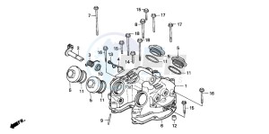 XR600R drawing CYLINDER HEAD COVER