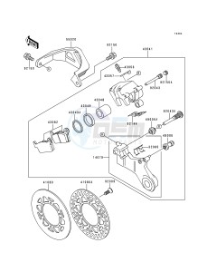 KX 125 K [KX125] (K2) [KX125] drawing REAR BRAKE