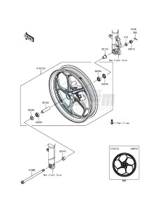 NINJA 300 ABS EX300BGF XX (EU ME A(FRICA) drawing Front Hub