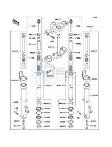 ZZR600 ZX600-E13H GB XX (EU ME A(FRICA) drawing Front Fork