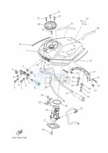 TRACER 7 MTT690-U (B5T3) drawing FUEL TANK