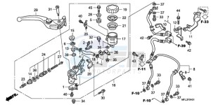 CBR1000RA9 Europe Direct - (ED / ABS) drawing FR. BRAKE MASTER CYLINDER (CBR1000RA)