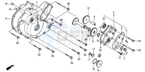 TRX300FW FOURTRAX 300 4X4 drawing LEFT CRANKCASE COVER