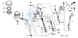 NT700VA F drawing RR. BRAKE MASTER CYLINDER