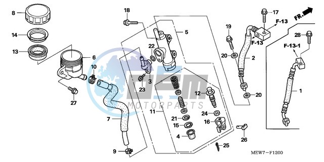 RR. BRAKE MASTER CYLINDER