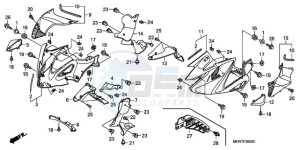 NT700VA UK - (E / MKH) drawing MIDDLE COWL