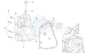 Leonardo 250 (eng. Yamaha) drawing Flywheel side cover