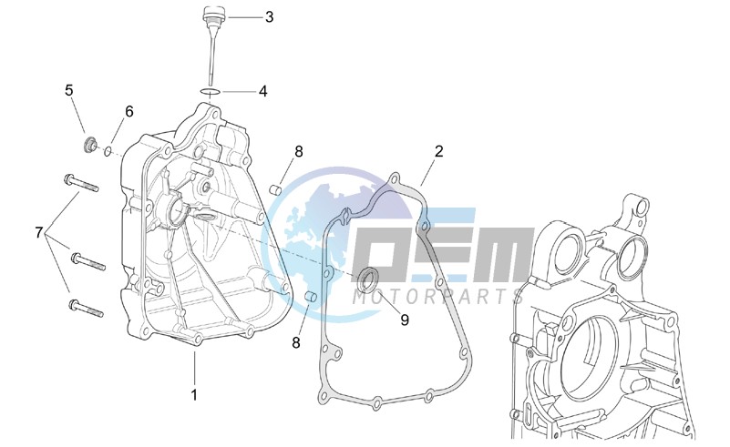 Flywheel side cover