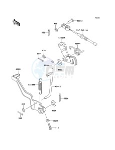 KLF250 KLF250A9F EU GB drawing Brake Pedal