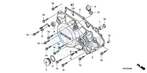 CRF150RBC drawing R. CRANKCASE COVER