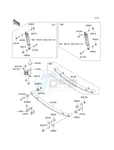 KAF 950 F [MULE 4010 DIESEL 4X4] (F9F-FAF) F9F drawing REAR SUSPENSION