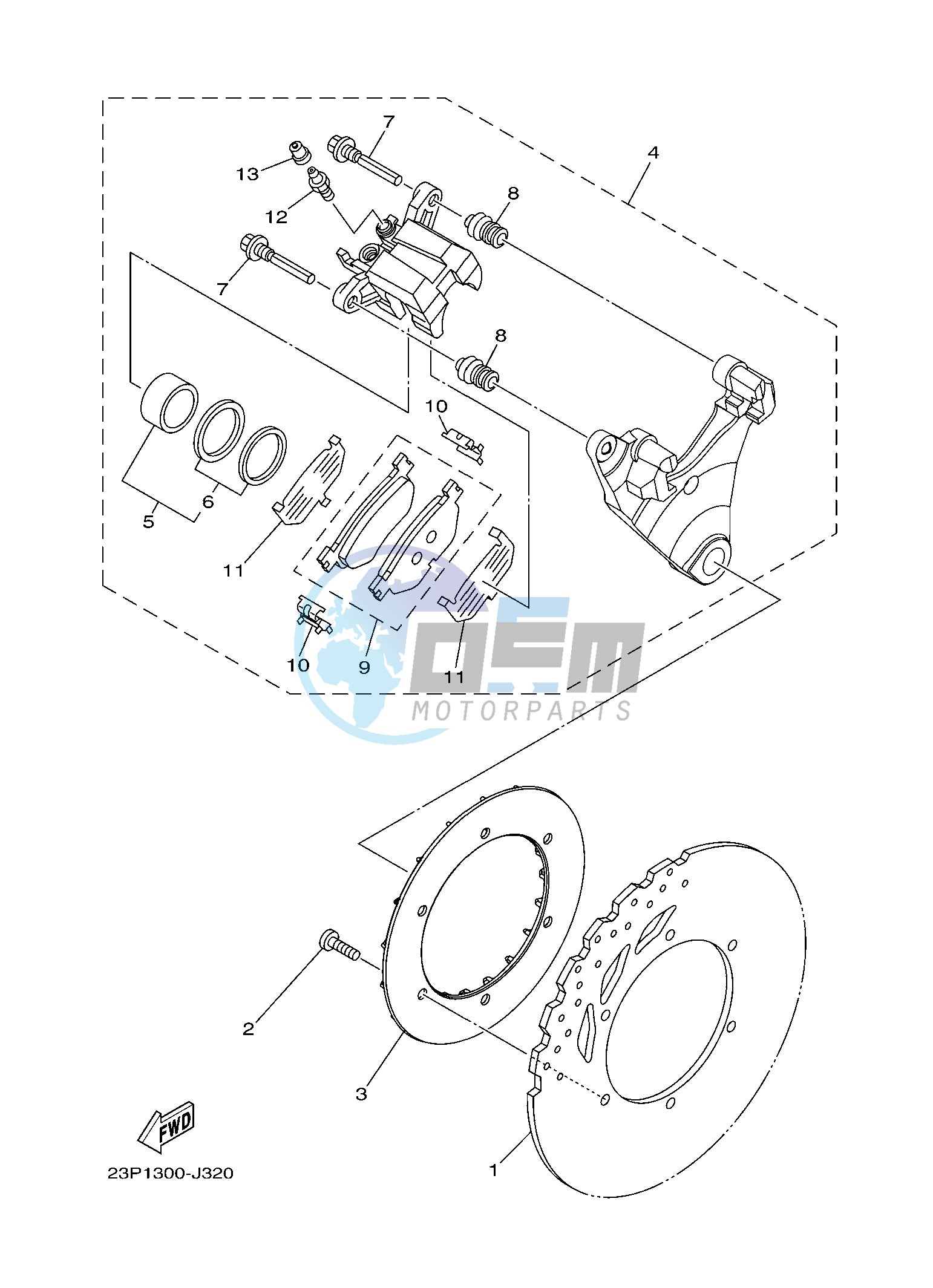 REAR BRAKE CALIPER