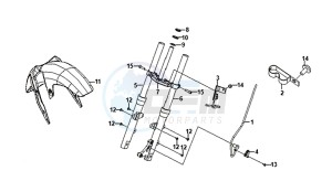 WOLF SB125Ni (PU12EA-EU) (L8-M0) drawing FRONT FORK CPL / FRONT FENDER