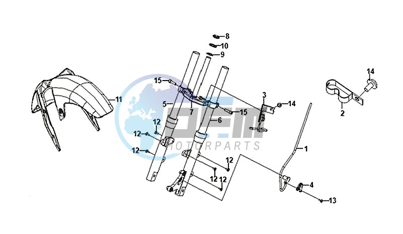 FRONT FORK CPL / FRONT FENDER