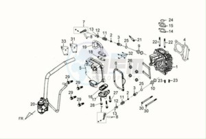 FIDDLE II 125S drawing CYLINDER HEAD CPL