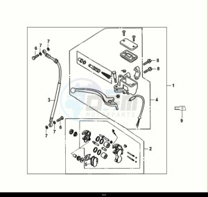 ORBIT III 50 (XE05W2-NL) (E5) (M1) drawing FRONT BRAKE MASTER CYLINDER