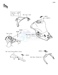 NINJA ZX-10R ZX1000SJF XX (EU ME A(FRICA) drawing Labels