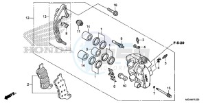 VFR1200XDH 2ED - (2ED) drawing L. FRONT BRAKE CALIPER