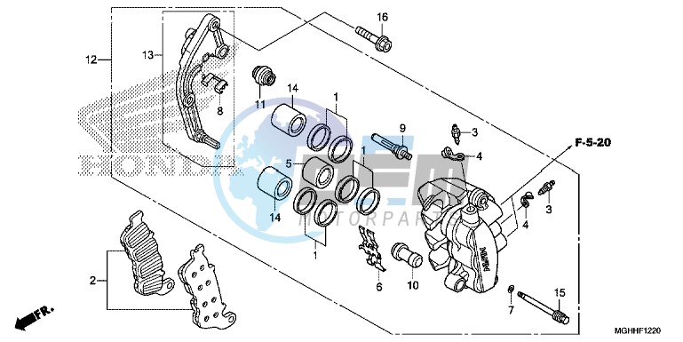 L. FRONT BRAKE CALIPER