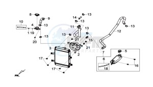 GTS 300i drawing RADIATOR