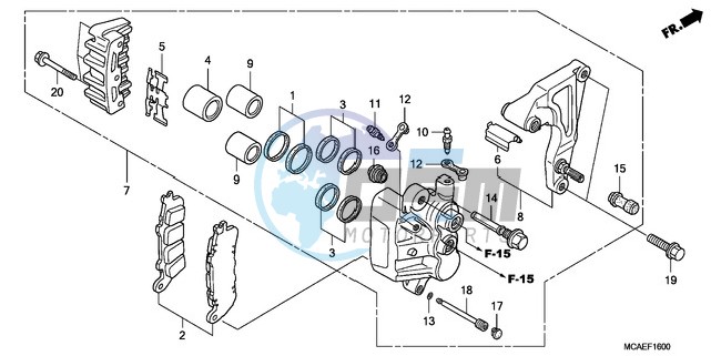 REAR BRAKE CALIPER