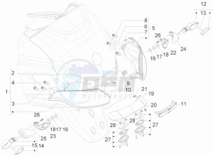 MP3 250 ie lt drawing Tail light - Turn signal lamps