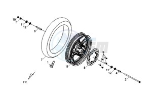 WOLF 125 SBN drawing FRONT WHEEL / BRAKE DISC