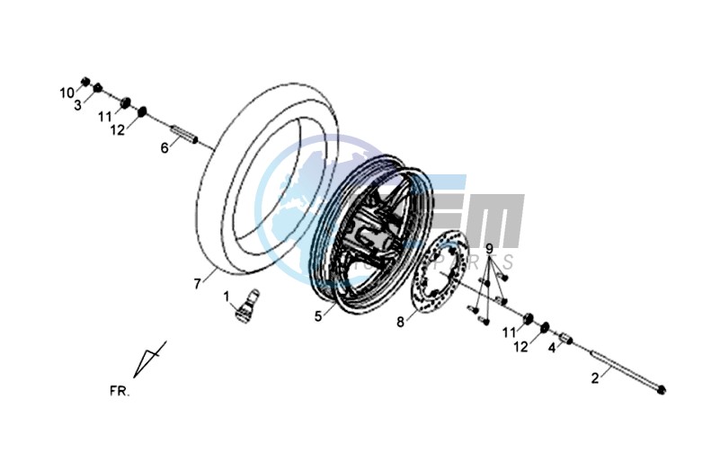 FRONT WHEEL / BRAKE DISC