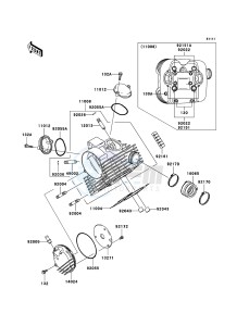 KVF360 4x4 KVF360A8F EU GB drawing Cylinder Head