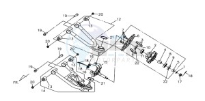 QUAD LANDER 300S drawing REAR FORK / FRONT BRAKE DISC