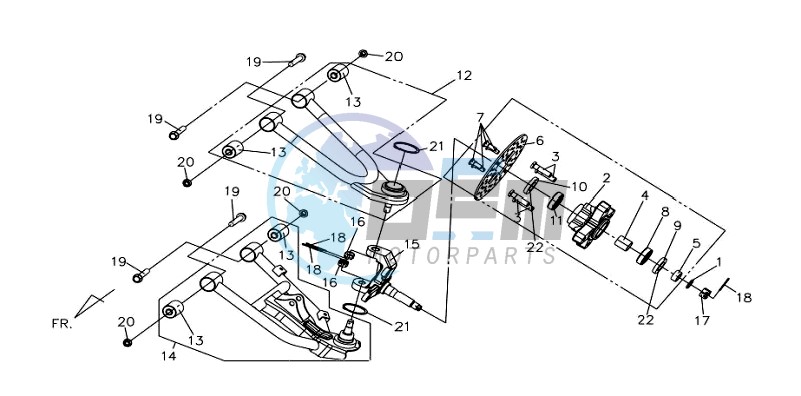 REAR FORK / FRONT BRAKE DISC