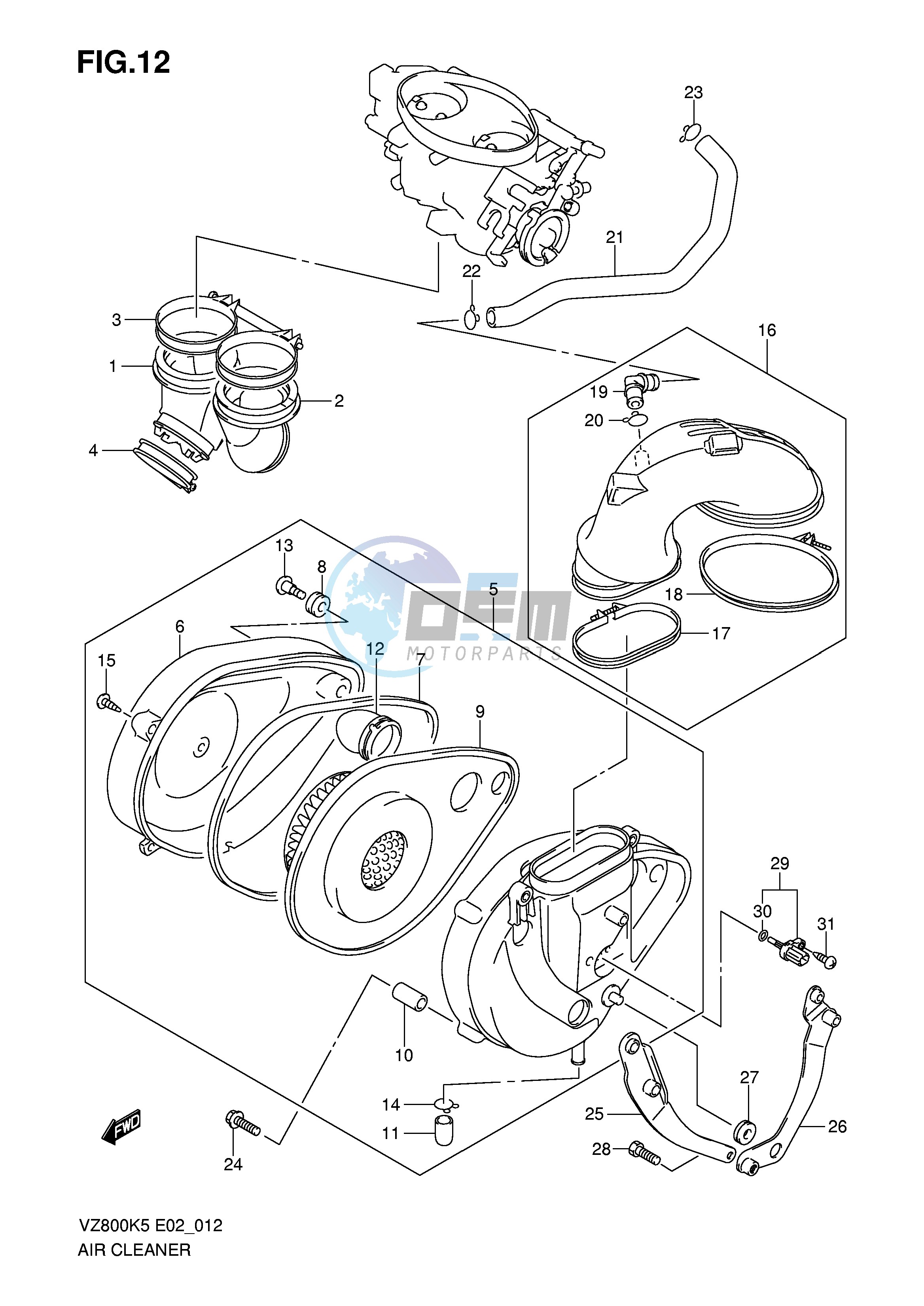 AIR CLEANER (MODEL K5 K6 K7 K8)