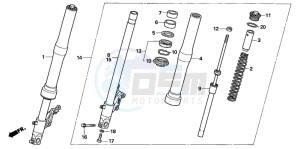 CB600F2 HORNET S drawing FRONT FORK (CB600F5/6)