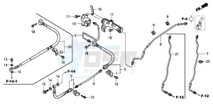 VTX1800C1 drawing BRAKE LINES