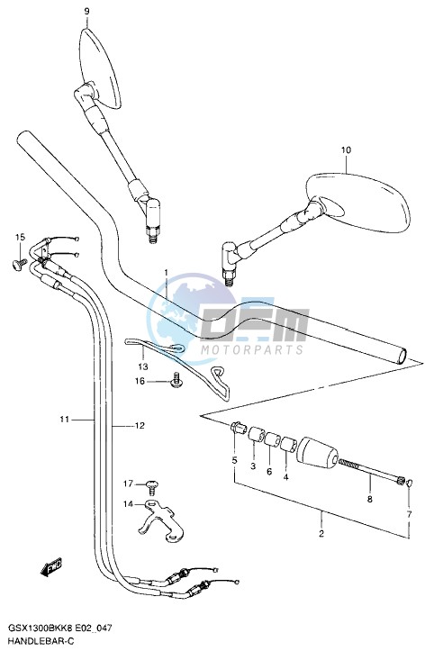 HANDLEBAR (DEL K8/K9)