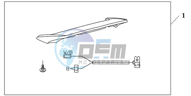 REAR SPOILER HONTEREY BLUE METALLIC