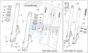 RSV 2 1000 drawing Front fork II