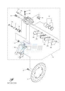 MTN1000 MT-10 (B678) drawing REAR BRAKE CALIPER